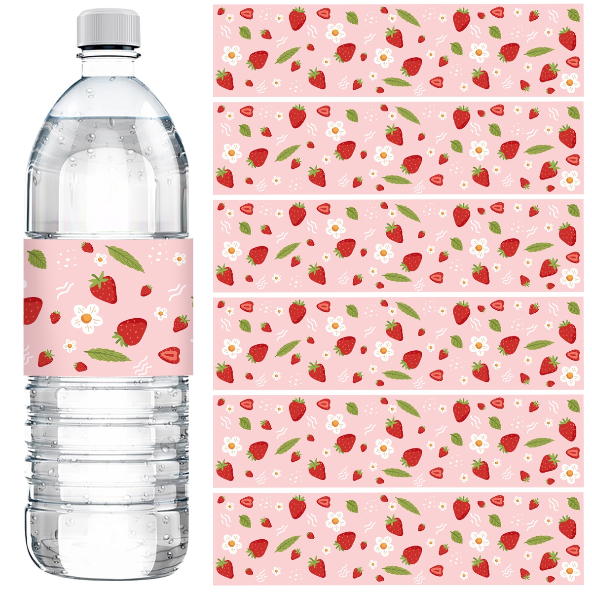 10pcs Strawberry Water Bottle  - Science Of Happiness ulasan dan harga
