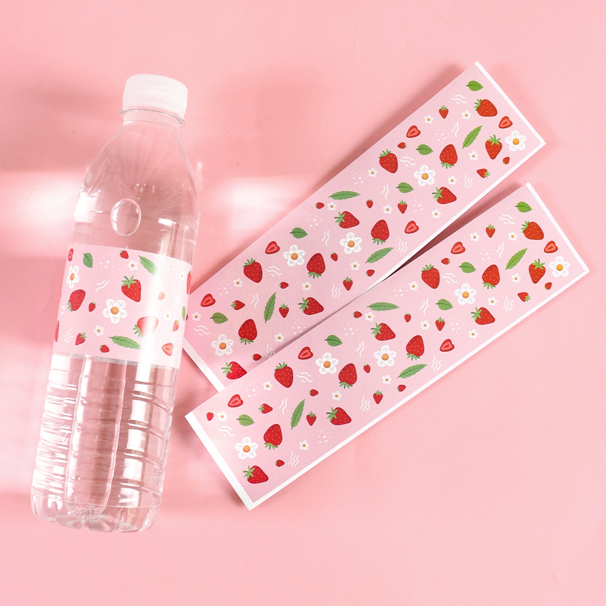 10pcs Strawberry Water Bottle  - Science Of Happiness ulasan dan harga