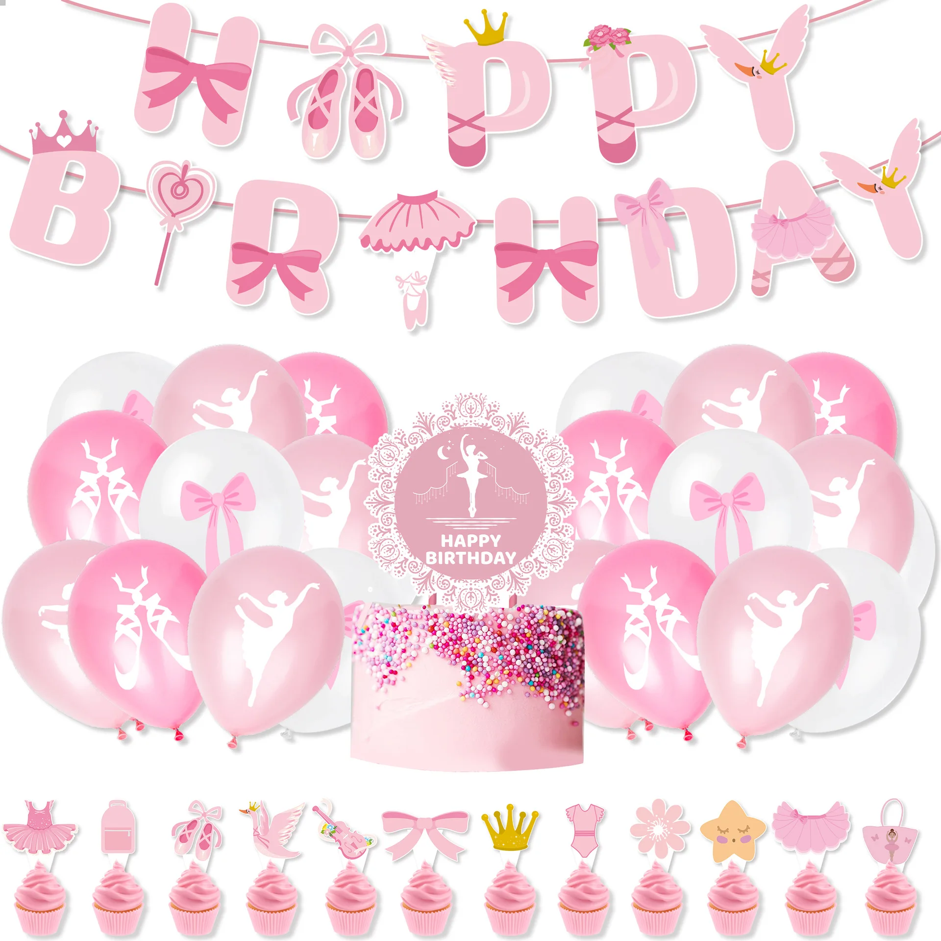 Pink Ballerina Ballet girl Hap - Science Of Happiness ulasan dan harga