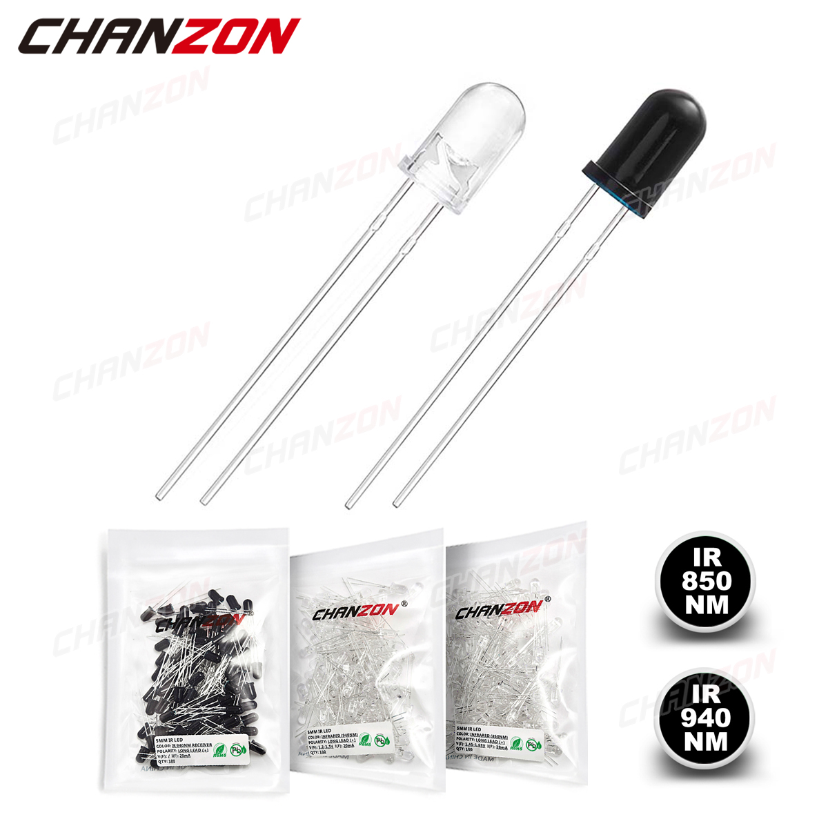 100Pcs 3mm 5mm IR LED Diode Tr - Science And Hobby Photos ulasan dan harga