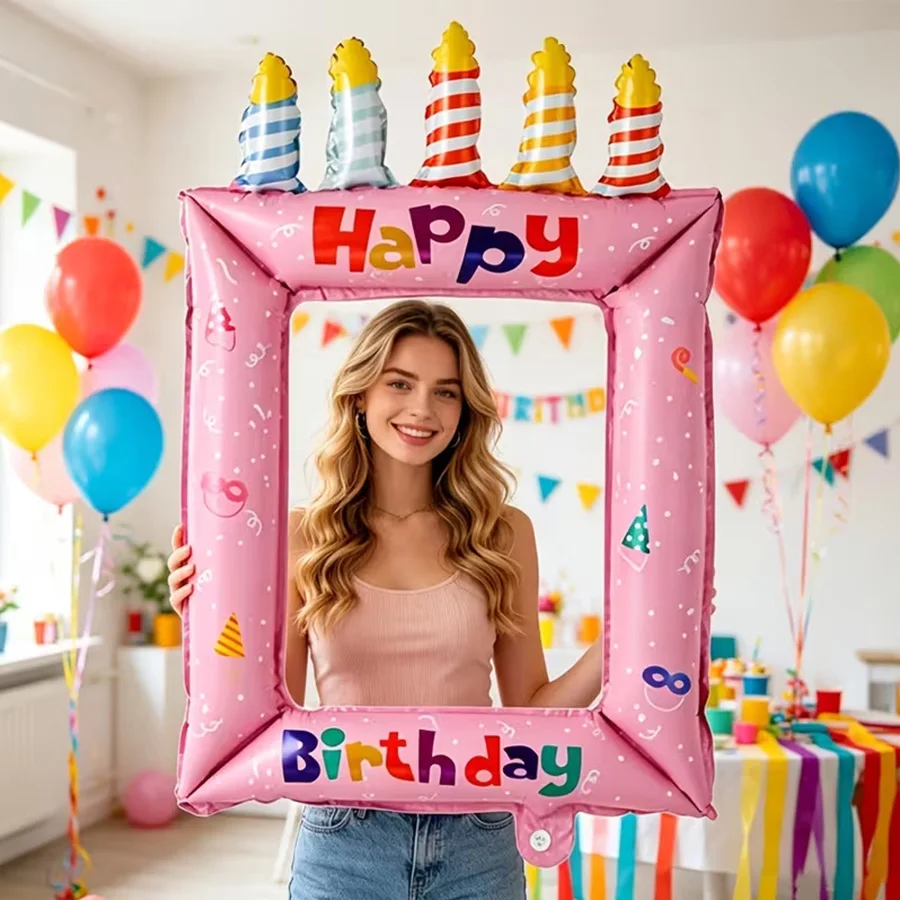 1/2pcs Blue Pink Birthday Phot - Science Of Happiness ulasan dan harga