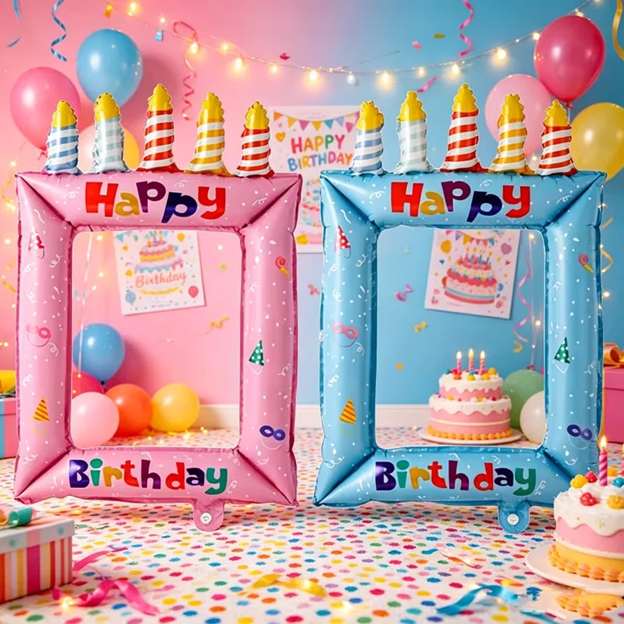 1/2pcs Blue Pink Birthday Phot - Science Of Happiness ulasan dan harga