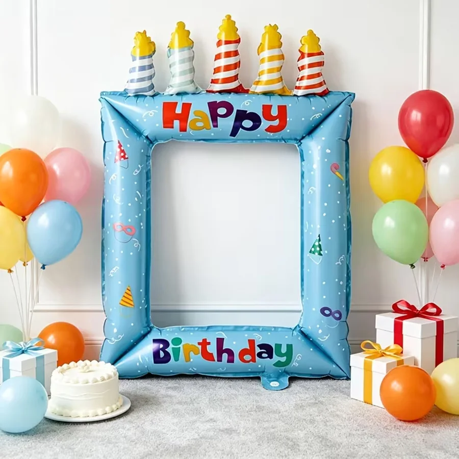 1/2pcs Blue Pink Birthday Phot - Science Of Happiness ulasan dan harga
